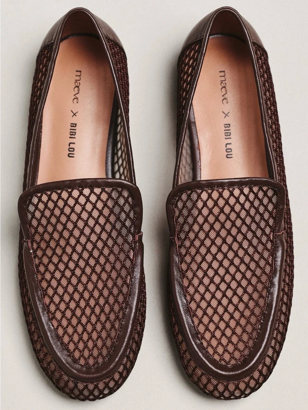 Anthropologie Bibilou Brown Mesh Slip-On Women's Loafers